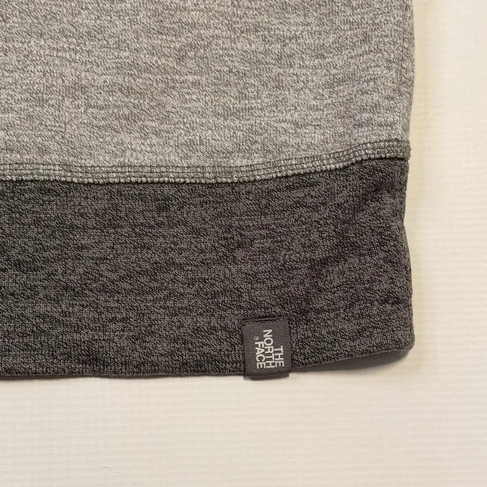 The North Face Sweatshirt Mens Small Gray Heather Raglan Crewneck Knit Pullover